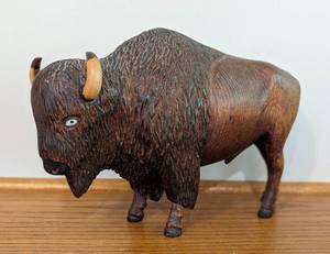lot 98 image: Wood Buffalo Sculpture
