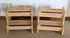 lot 101 image: Pair of Wood Step Stools