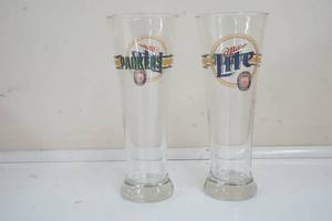 lot 216 image: Miller Lite NFL Packers 16 oz. glasses