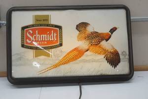 lot 337 image: Schmidt Beer lighted pheasant sign
