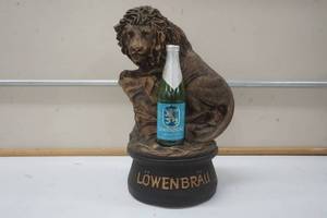 lot 354 image: Vintage Lowenbrau sign with bottle
