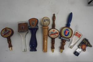 lot 361 image: Vintage lot of beer tap handles