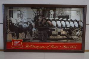 lot 384 image: Miller High Life Framed Picture 46