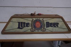 lot 397 image: Used Miller Lite Pool Hanging Light (bulb blew before photo)