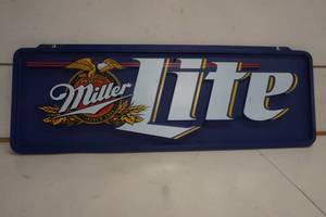 lot 444 image: Miller Lite two sided sign