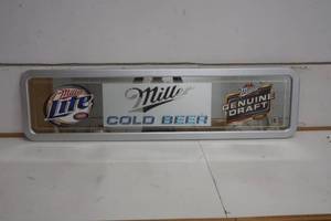 lot 457 image: Miller LiteMiller Genuine Draft Mirror
