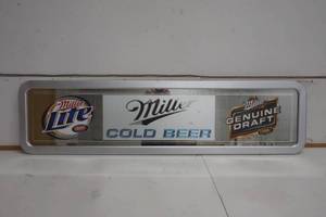 lot 458 image: Miller LiteMiller Genuine Draft Mirror