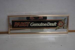 lot 464 image: Pabst Genuine Draft Beer Mirror