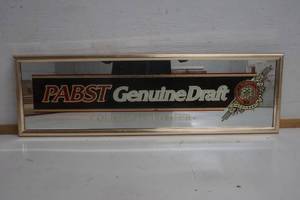 lot 465 image: Pabst Genuine Draft Beer Mirror