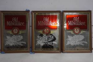 lot 495 image: 3 Old Milwaukee It Doesnt Get Any Better Than This Mirror Picture  18 x 26