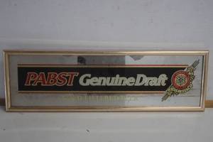 lot 496 image: Pabst Genuine Draft Mirror in Gold Frame