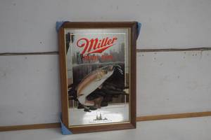 lot 504 image: Miller High Life Trout Mirror Frame Picture