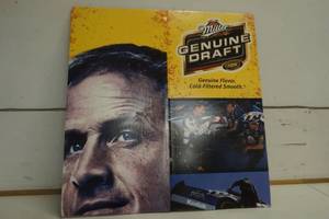 lot 513 image: MillerMiller Genuine Draft  3 Panel Racing Standee