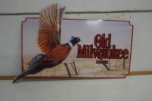 lot 515 image: Old Milwaukee Pheasant Metal Sign