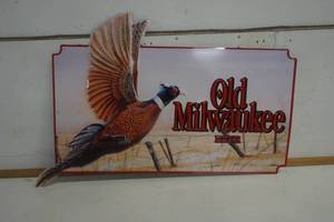 lot 519 image: Old Milwaukee Pheasant Metal Sign
