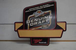 lot 524 image: Miller Genuine Draft Metal Sign