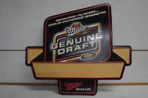 lot 525 image: Miller Genuine Draft Metal Sign