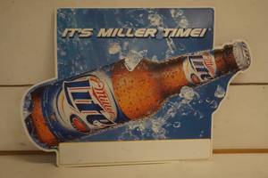 lot 534 image: Miller Lite Bottle Metal Sign