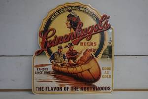 lot 541 image: Leinenkugels Metal Sign The Flavor of The North Woods