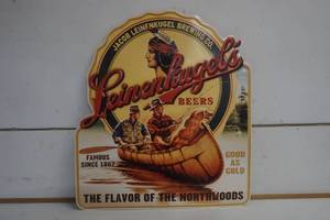 lot 543 image: Leinenkugels Metal Sign The Flavor of The North Woods