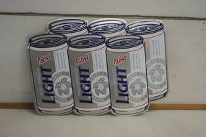 lot 557 image: Pabst Cold Filter Light Metal Sign