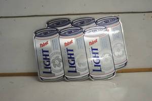 lot 558 image: Pabst Cold Filter Light Metal Sign
