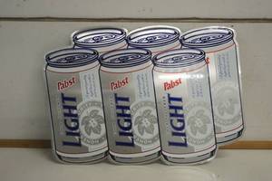 lot 560 image: Pabst Cold Filter Light Metal Sign