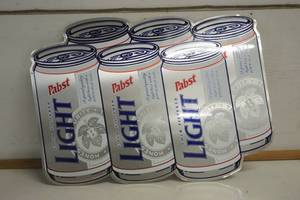 lot 563 image: Pabst Cold Filter Light Metal Sign