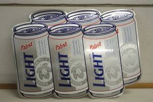 lot 562 image: Pabst Cold Filter Light Metal Sign