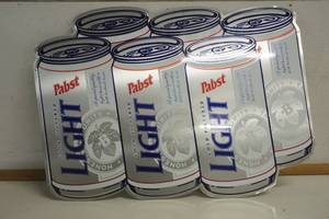 lot 564 image: Pabst Cold Filter Light Metal Sign