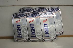 lot 565 image: Pabst Cold Filter Light Metal Sign