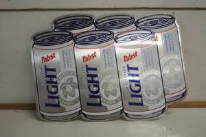 lot 566 image: Pabst Cold Filter Light Metal Sign