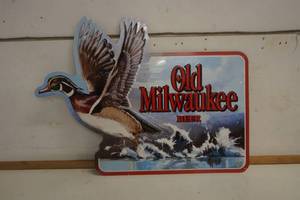 lot 568 image: Old Milwaukee Duck Metal Sign