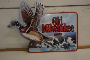 lot 569 image: Old Milwaukee Duck Metal Sign