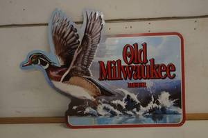lot 573 image: Old Milwaukee Duck Metal Sign