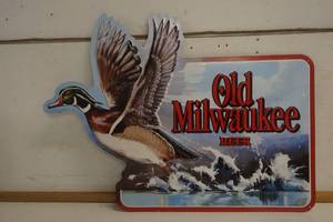 lot 574 image: Old Milwaukee Duck Metal Sign