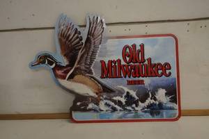 lot 575 image: Old Milwaukee Duck Metal Sign