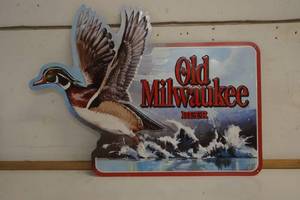 lot 581 image: Old Milwaukee Duck Metal Sign