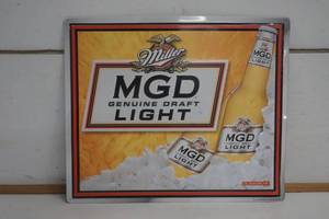 lot 583 image: Miller Genuine Draft Lite Metal Sign