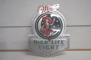 lot 584 image: Miller High Life Lite Metal Sign