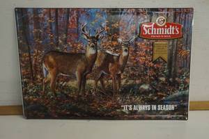 lot 616 image: Schmidt Premium Beer Deer Metal Sign