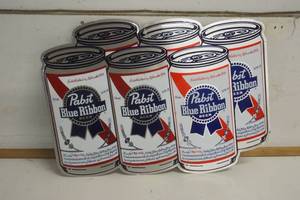 lot 625 image: Pabst Blue Ribbon Beer Metal Sign