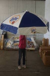 lot 640 image: Miller Lite Patio Umbrella (Aluminum Pole)