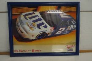 lot 642 image: Miller Lite #2 Race Car In Blue Frame