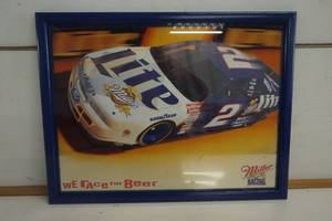 lot 643 image: Miller Lite #2 Race Car In Blue Frame