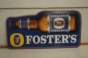 lot 647 image: Foster Australian Beer Metal Sign