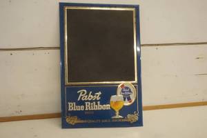 lot 653 image: Pabst Blue Ribbon Metal Chalk Board