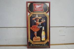 lot 656 image: Miller High Life Metal Sign