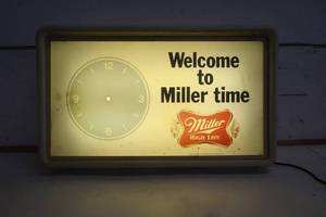 lot 696 image: Miller High Life Light Up Clock (needs a clock)