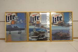 lot 711 image: Miller Lite Navy, Marine, Airforce Pictures